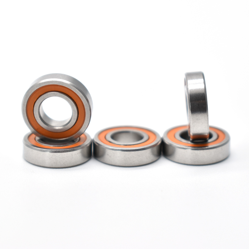 Corrosion resistant Abec 7 S624C 2RS orange seals bearing,  4x13x5 mm ceramic ball bearings , ball bearings for fishing reel.jpg