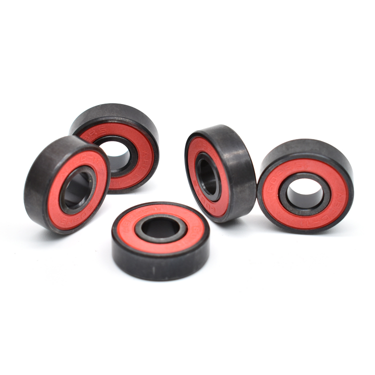 608-2RS Black Alloy Finish Bearing High precision ABEC11 miniature 608 2rs 608rs skateboard competition ice skates skate ball Bearing