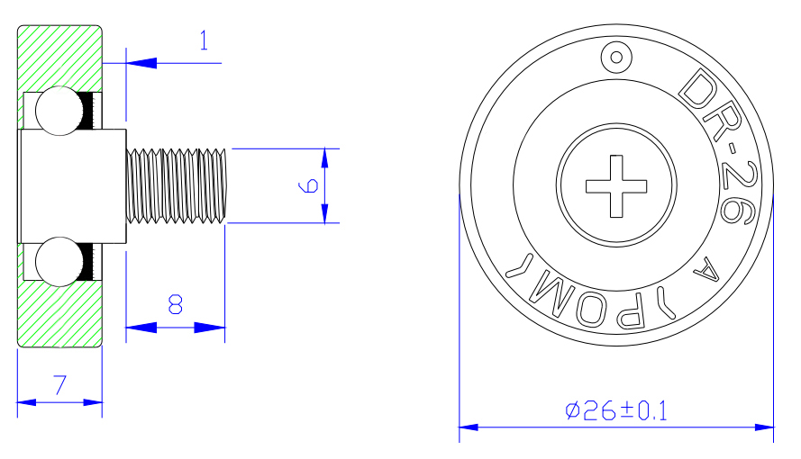 DR26C1L8 drawer roller wheels dr roller replacement roller and drawer how to put plastic office drawers with wheels