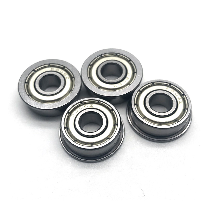 6 mm ID 17 mm OD F606ZZ small sizes Flanged Shielded Bearing 6x17x6 Miniature Ball Bearings.jpg