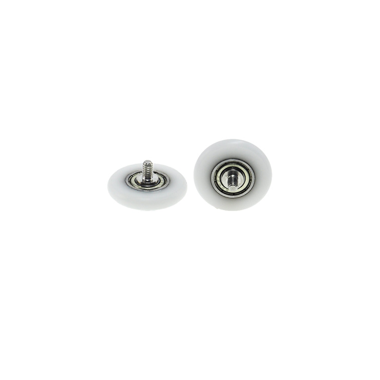 BSR62528-5C1L6M4 M4x28x5mm Nylon polyoxymethylene sliding door window roller plastic bearing wheel with screws.jpg