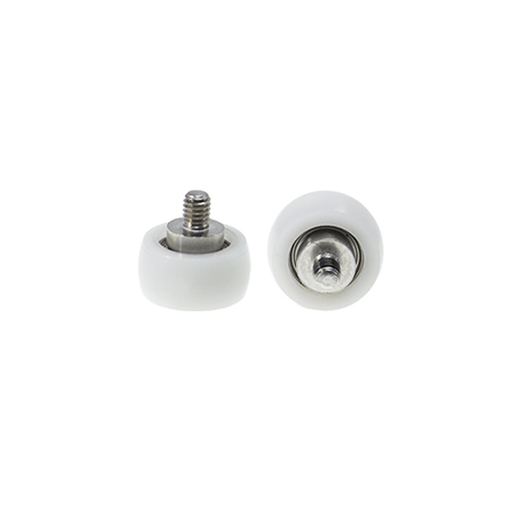 BSR68516-8C1L6M4 M4x16x8mm  Pom nylon plastic rubber coating external thread bearing sliding wheel bearing pulley.jpg