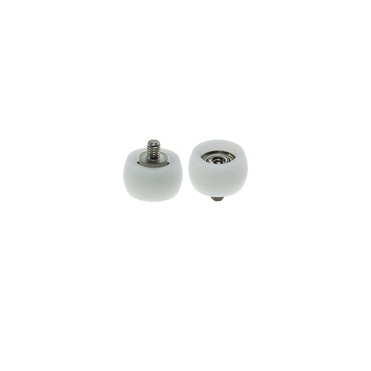 BSR68517-10C1L6M4 M4x17x10mm POM ball bearing wheels for sliding doors and windows, custom made furniture plastic nylon rollers.jpg