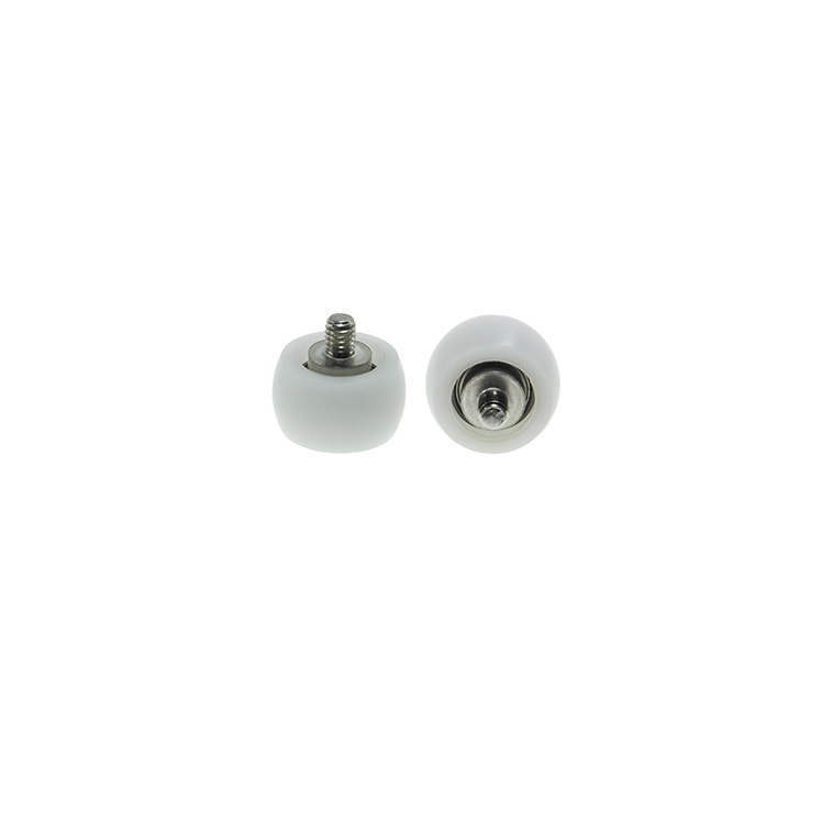 BSR68517-10C1L6M4 M4x17x10mm POM ball bearing wheels for sliding doors and windows, custom made furniture plastic nylon rollers.jpg