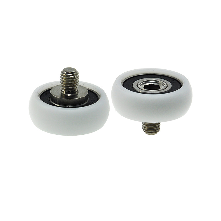 BSR620243-15C1L12M10 M10x43x15mm Nylon sliding door roller polyacetal plastic coated bearing for pizza oven baking equipment.jpg