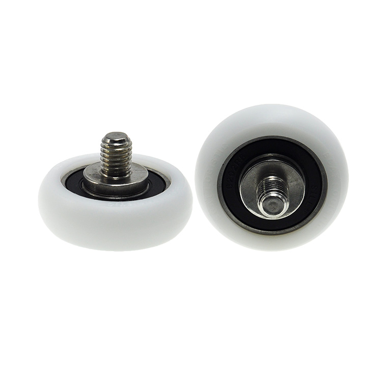 BSR620248-15C2L12M10 M10x48x15mm Plastic roller bearings for food machinery production lines Polyacetal sliding door guide rollers Nylon coated bearings.jpg BSR620248-15C2L12M10 M10x48x15mm Plastic roller bearings for food machinery production lines Polyacetal sliding door guide rollers Nylon coated bearings.jpg