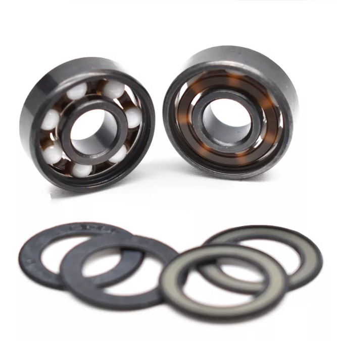 608 Black Alloy Finish ZrO2 White Ceramic Bearings