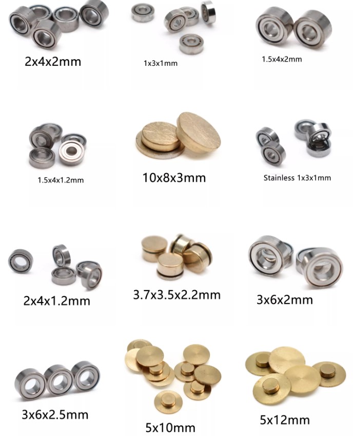 High speed 2x6x2.5mm 1.5x4x2mm 2x4x1.2mm 1.5x4x1.2mm 2x5x1.5mm Jewelry Bearings for jewelry or necklace.jpg