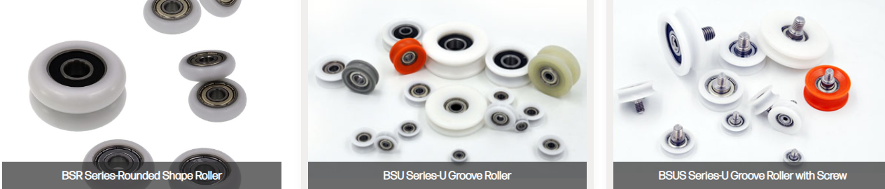 Rounded shape roller, u groove roller wheel, u groove roller with screw.png