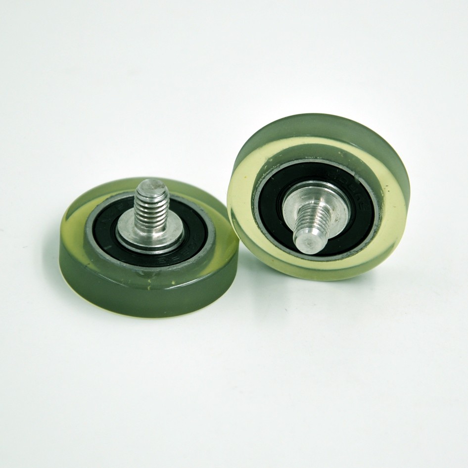 polyurethane roller wheels 8x30x7mm Polyurethane PU coated bearings wheels with screw.jpg