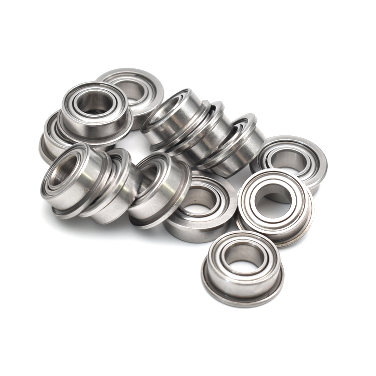 SMF105ZZ 440C Stainless Steel Shielded 5x10x4mm Flange Bearing Inox Small Micro Flanged Ball Bearing SSMF105-2Z