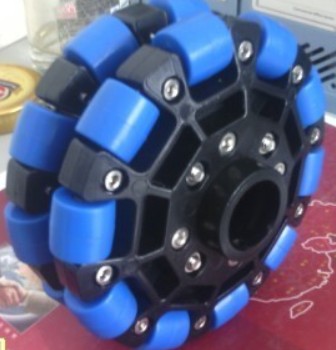 100kg Payload Omni Blue Color ZOTY2LH-125 Double Row Industrial 125mm Nylon Omni Wheel For Wheelchair
