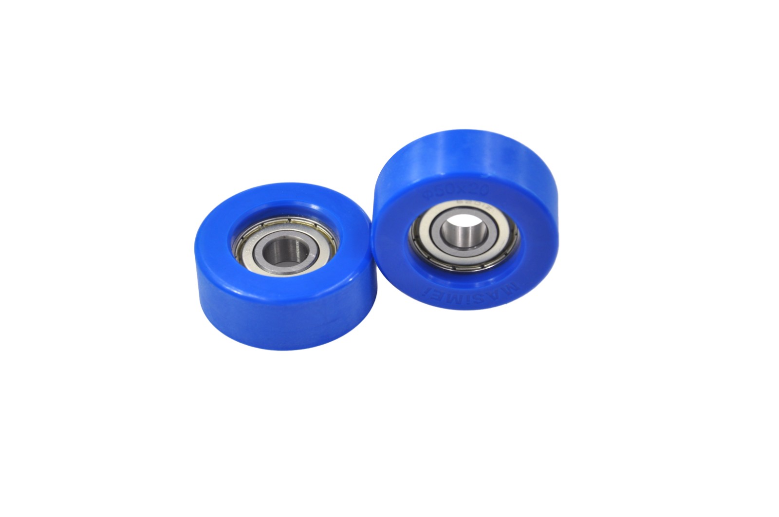 PU620150-20 12x50x20mm Polyurethane Plastic Pulley Wheel with Bearing for Sliding Shower Door pu roller wheels.jpg