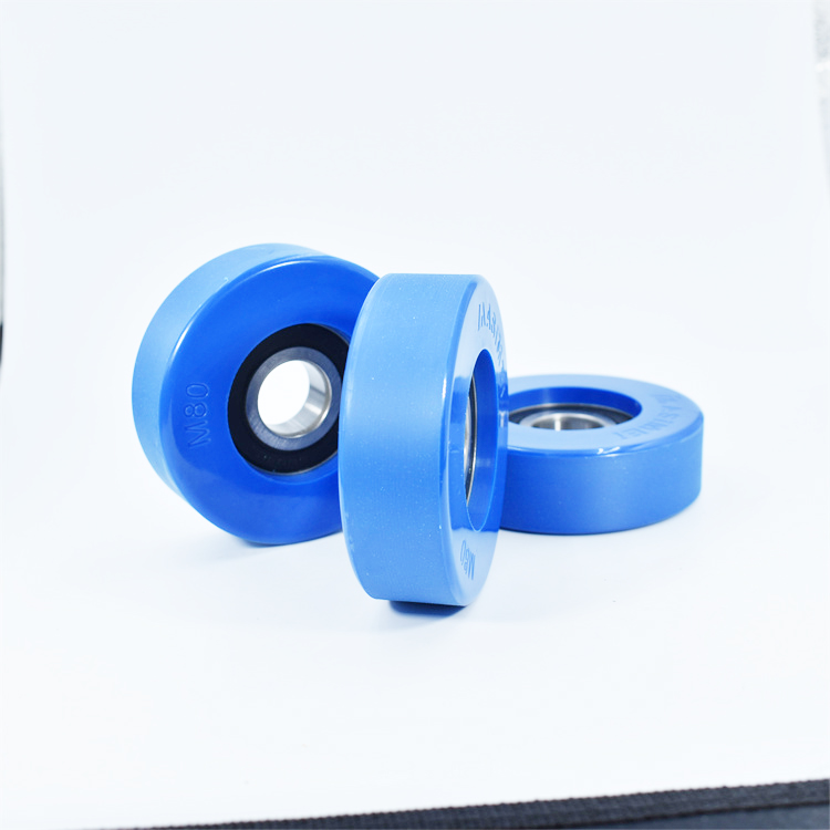 PU620480-25 20x80x25mm Low Noise Polyurethane Pulley Pu Rubber Coated Bearing for Door And Window