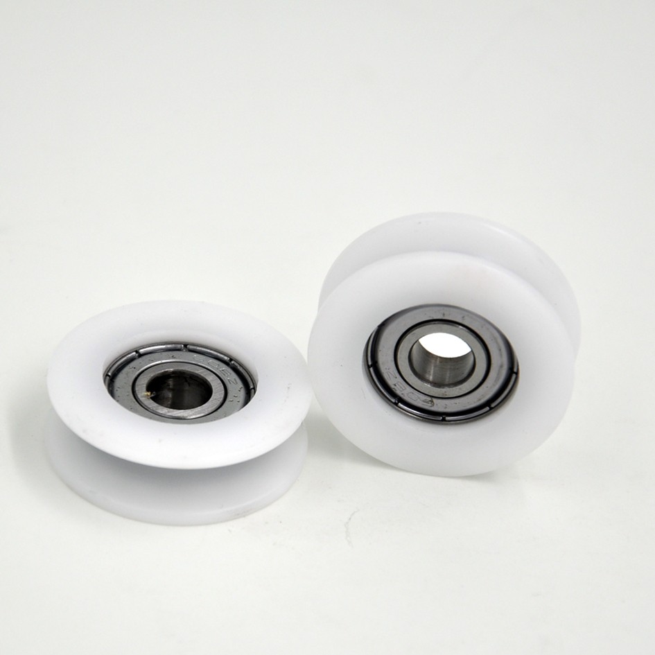 U Groove Pulley Bearing 608 BSU60834-11 8x34x11mm ID 8MM OD 34MM Thickness 11MM Cabinet Roller Wheels Bearing Rollers Groove Pulley