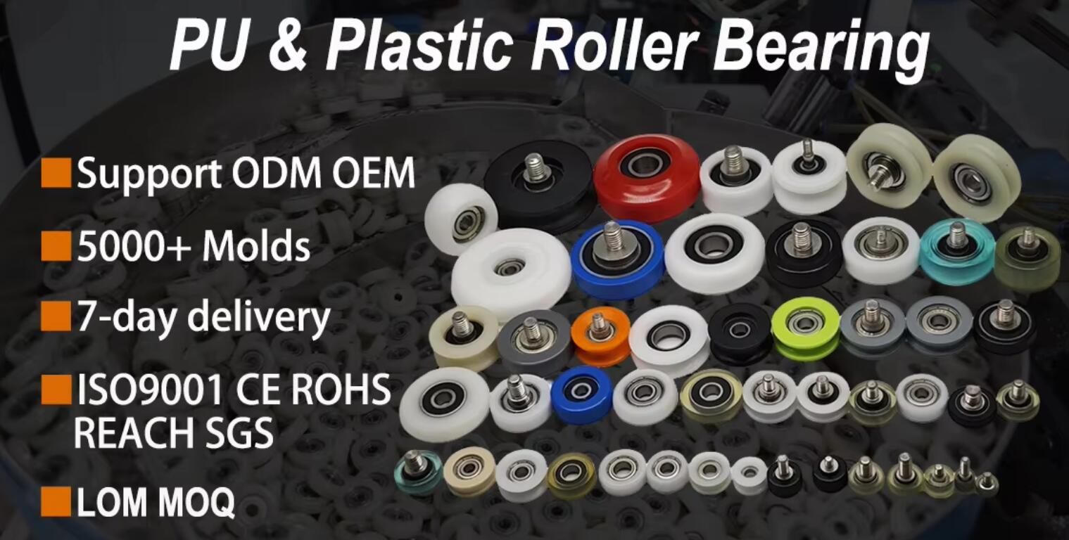Custom Plastic Roller Wheels with Bearings