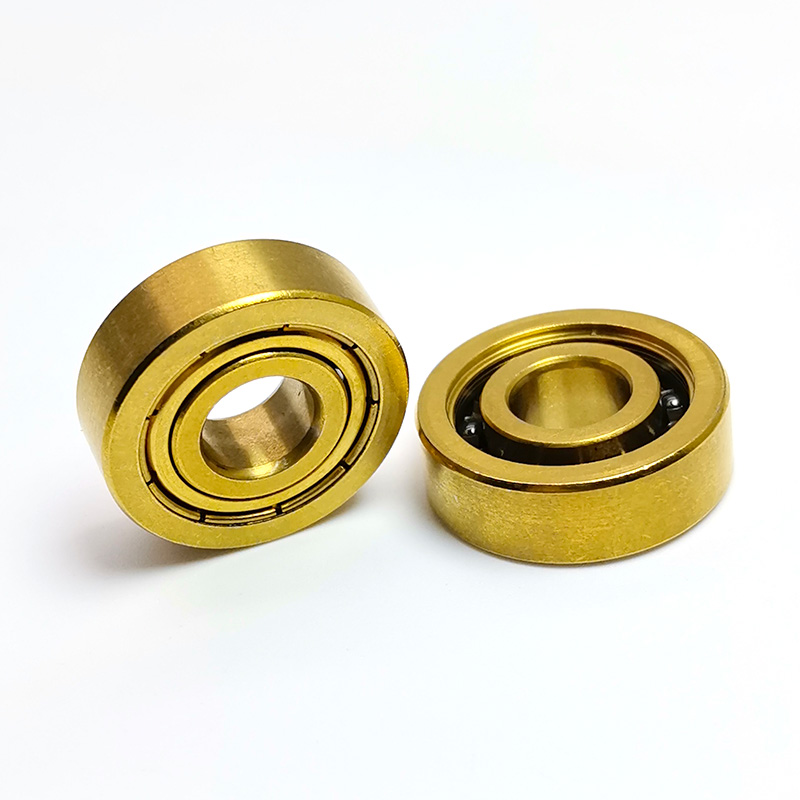 S608C-Z Titanium Coated Hybrid Ceramic Skate Bearing, 420 Stainless Steel Rings with Si3N4 Balls, Single Metal Shield (Z) & Single Open Side for Roller Skates.jpg